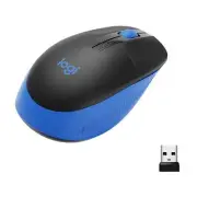 Logitech M190 Wireless Mouse Full Size Comfort Curve Design 1000Dpi Blue