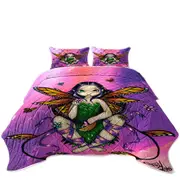 Monarch Butterfly Fairy at Sunset Coverlet