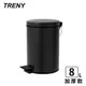 【TRENY直營】TRENY 加厚 緩降 不鏽鋼垃圾桶 8L (霧黑) 防臭 客廳 衛浴 0066R