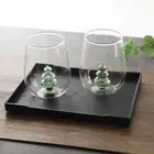 Christmas Dinner Glassware Party Wine Glass Festive Tree Stemless Glasses Set