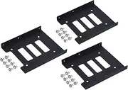 uxcell 3 Pack SSD Hard Drive Bracket 2.5" to 3.5" Metal Mounting Bracket Adapter Cooling for Laptop, PC, Desktop Computer with 24 Screws