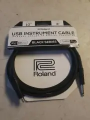 Roland RCC-10-US14 10Ft Black Series Interconnect USB to 1/4 Inch Cable New
