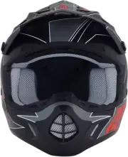 Afx Fx-17 Helmet - Aced - Matte Black/Red - 2Xl 0110-6488