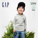 【GAP】男幼童裝 LOGO帽T-灰色(890279)