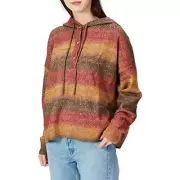 [Volcom] [Women] Knit hoodie (mixed border) [B0722002 / WAS IT YOU SWEATER [NEW]