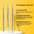 Stainless Steel Cuticle Pusher Double-ended Nail Manicure Remover Dead Skin Tool
