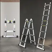 Traderight 3.4M Folding Multi Purpose Ladder 8 Step Extension Ladder Aluminium