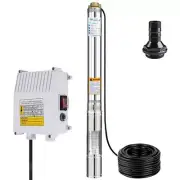 2HP 1500W Submersible Bore Pump 240V Stainless Steel Deep Well Water Pump