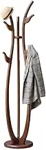 Coat Standing Tree Coat Rack Freestanding Rubber Wood with 6 Hooks Coat Standing Tree for Living Room Bedroom Bathroom Hallway Entryway Coat Rack
