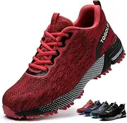 [AONEGOLD] Safety Shoes Men's Work Shoes Women Lightweight Steel Toe Cap Shoes Non-Slip Breathable Steel Toe Cap Sporty Protective Shoes Size 36-48 EU