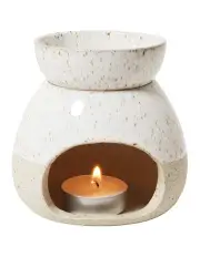 [Robert Gordon] Natural Home 2 Piece Oil Burner 10cm in White Speckle