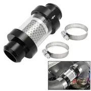Vehicle Coolant Filter Black In-Line Coolant Filter For 1 1/2" Hose Rebuild Kit Radiator Hose Filter Kit