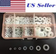 250Pcs/Lot Nylon Flat Washer Assortment Kit, m2,m2.5,m3,m4,m5,m6,m8 Screw/Bolt