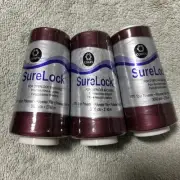 SureLock THREAD Serger Overlock 3 Spools Poly 3000 yds Ea. Spool