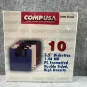 COMP USA 3.5" Floppy Disc Diskettes 1.44MB Double Sided High Density Formatted