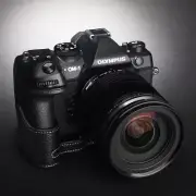 Leather Half Case For Olympus OM-1 OM1 Camera Retro Cover Insert Handmade