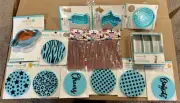 Lot Of Cookie Debosser Cookie Stamps And Cutter And Treat Pop Sticks For Baking