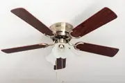 Pepeo Ceiling fan Kisa Deluxe AB Rosewood / Walnut with lights antique brass 105