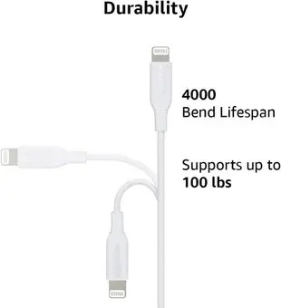 [3美國直購] AmazonBasics USB-C 轉 Lightning iPhone 充電線 90公分 MFi認證線 適 蘋果 Apple iPad