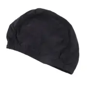 Adults Polyester Dome Shaped Stretchy Elastic Head Band Swimming Cap Black