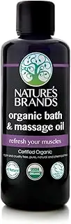 Herbal Choice Mari Organic Bath & Massage Oil, Refresh Your Muscles; 3.4floz