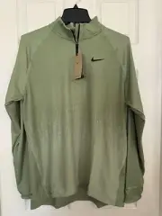 Nike Dri-FIT ADV Tour Men's Medium 1/2 Zip Golf Top FD5833-386 Green NEW