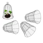 Thick Black Garden Chicken Wire Plant Cloche Covers 10 Pack Durable Protection