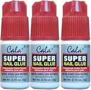 3 bottles Super nail Glue professional Salon Quality,Quick and Strong Nail liquid adhesive