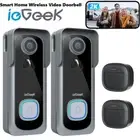 ieGeek 3MP Wireless Doorbell 2K Smart WiFi Video Door Intercom Security Camera