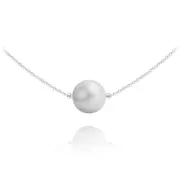 Silver Grey Pearl Choker Necklace