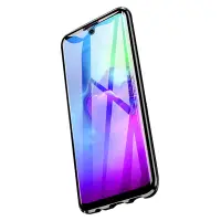 在飛比找Yahoo奇摩購物中心優惠-三星 Note10lite 金屬全包雙面9H鋼化膜磁吸手機保