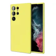 ZUSLAB Galaxy S23 Ultra 5G Case Nano Silicone Shockproof Gel Rubber Bumper Protective Cover for Samsung (2023) - Yellow