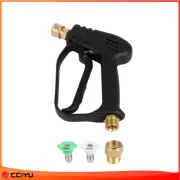 Short Pressure Washer Gun w/M22-14mm Inlet Stubby High Pressure Handle Gun