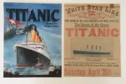 Titanic Posters White Star Line Vintage Style Print Small Poster Print - 2 Pack