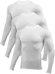[Sanke] 3 Pack Mens Performance Long Sleeve Compression Shirts Cool Dry Wicking Baselayer