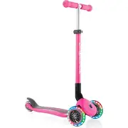 Globber - Primo Foldable Scooter Lights Neon Pink from Tates Toyworld