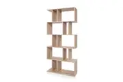Bookshelf Display Shelf Cabinet 5 Tier Ladder Stand Book Rack Oak Bookcase Stand