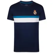 Real Madrid Boys T-Shirt Poly Training Kit Kids OFFICIAL Football Gift Navy 8 Years