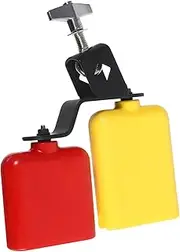 MUELODSIC School Band Essential Plastic Jam Block High Low Cowbell Double Sambago Bell Latin Percussion Instrument
