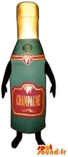 Mascot SpotSound Amazon bottle of champagne - SpotSound Amazon costume of champagne