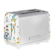Laura Ashley Elveden 2 Slice Toaster White & Silver