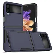 ZUSLAB Galaxy Z Flip 4 Case Rugged Defender Protective Heavy Duty Shockproof Dustproof Cover for Samsung - Blue