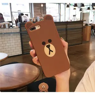 【限時特賣】line 熊大Brown iphone手機殼 保護殼 保護套 手機套 軟殼 防摔 軟殼 矽膠 搭配同款掛繩