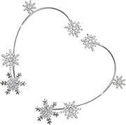 [ANDRESLAD] 1 Pair Rhinestone Snowflake Ear Cuffs Ear Bone Wrap Earrings Clothing Accessory