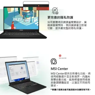 【MSI 微星】14吋i9 輕薄效能筆電(Modern 14 H/i9-13900H/32G/1TB SSD/W11P/D13MG-043TW)