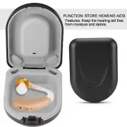 Hearing Aid Case Waterproof Drop Resistance Hearing Aid Storage Box Black