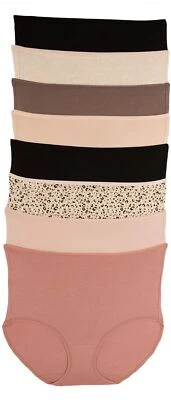 Felina Womens 8 Pack Cotton Modal Stretch Hi-Cut Brief (US, Alpha, Small,