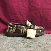 New Men’s Apres AM1619WS Camo Moc Faux Fur Lined Slippers Size 11