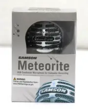 Samson Meteorite Computer Recording USB Condenser Microphone Silver Magnetic