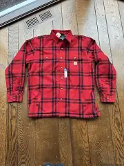 Carhartt Men's Relaxed Fit Flannel Sherpa-Lined Shirt Jacket Size XL NWT